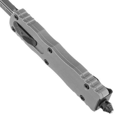 Nóż automatyczny OTF Microtech Dirac D/E Natural Clear Aluminium, Black M390 by Tony Marfione (225-1NC)