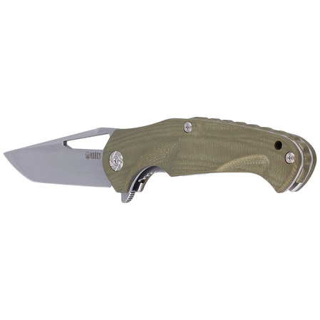 Kubey Knife Dugu, Green G10, Stonewashed (KU210B-1)