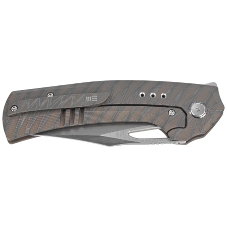 Nóż składany WE Knife Nefaris LE No 051/160 Tiger Stripe Titanium, Hand Rubbed Satin CPM 20CV (WE22040D-4)