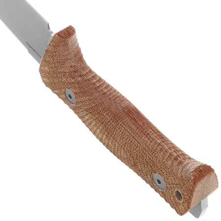 LionSteel Tactical Knife Natural Canvas Micarta, Satin Niolox by Molletta (T5 CVN)