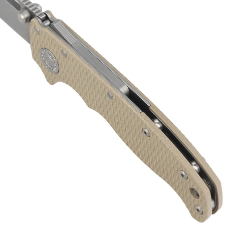 Demko AD20.5 Clip Point Knife Coyote Tan G10, Stonewashed CPM S35VN by Andrew Demko (205-S35-CPCT)