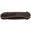 CIVIVI Knife Elementum Flipper Black Brass, Black Stonewashed (C907T-A)