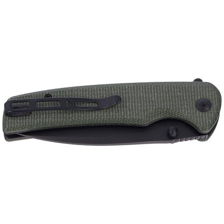 Sencut Knife Sachse Green Micarta, Black Stonewashed 9Cr18MoV (S21007-2)