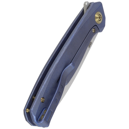 WE Knife Seer LE No 576/610 Blue Titanium, Rubber Silver CPM 20CV knife (WE20015-2)