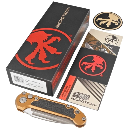 Nóż automatyczny Microtech LUDT Gen III S/E Tan Aluminium, Apocalyptic M390MK by Tony Marfione (1135-10APTA)