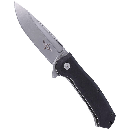 Maserin Police 680 Black G10, Stonewashed N690 by Nicolai Lilin Knife (680/G10N)