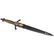 Sztylet Decor Habitat Templar Dagger Black/Gold ABS, Satin Stainless Steel (S0301)