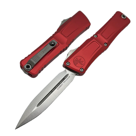 Microtech Combat Troodon Gen III D/E Red Aluminum, Stonewashed M390MK by Tony Marfione (1142-10RD)