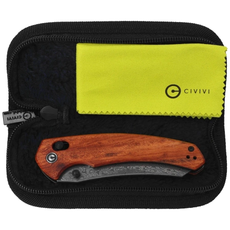 Civivi Sixgill Knife Guibourtia Wood, Damascus by Gavko Knives (C24050-DS1)