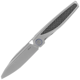 Rike Knife Baidi T Titanium/Carbon Fiber, Bead Blasted M390 (RK-Baidi-T-P/BCF)