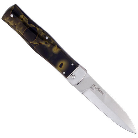 Nóż sprężynowy Mikov Predator Green Raffir, Mirror N690 (241-BRa-1/KP GREEN)