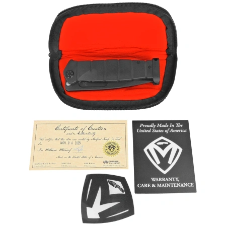 Medford USMC FF Knife Black DLC Titanium, Black DLC HW/Clip, Black DLC S90V by Greg Medford (MK2049PQ-30PV-TPCP-PP)