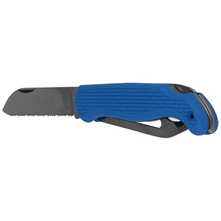 Nóż składany żeglarski MAC Coltellerie Boat 2 Blue PP/TPE,  Satin W 1.4034 (MC BOT2.B)