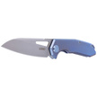 Nóż składany Kubey Vagrant Blue Titanium, Sandblasted CPM S30V by Maksim Tkachuk (KB284B)