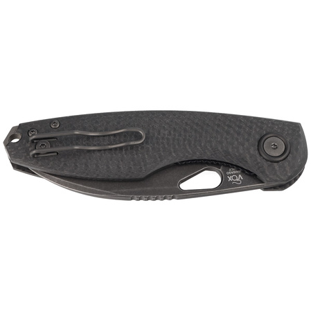 Nóż składany FOX Chilin Black Carbon Fiber, Black Stonewashed PVD M398 by Jesper Voxnæs (FX-530 CFDSW)