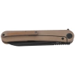 Kubey Dandy Knife Gold Titanium, Blackwashed CPM S90V by Maksym Tkachuk (KB247E)