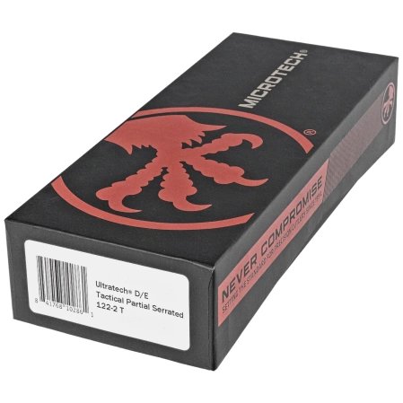 Microtech Ultratech D/E OTF Knife Black Aluminum, Tactical P/S M390 by Tony Marfione (122-2T)