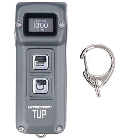 Latarka brelok NiteCore TUP 1000lm, Li-ion Battery / 1200mAh Inteligent Keychain Light (TUP METALLIC GRAY)
