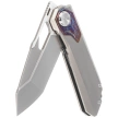 Remette RT-Peregrine Falcon Knife Gray/Thunder Lightning Titanium, Hand Fine Grinding Pearlescent M390 (RTT1-G)