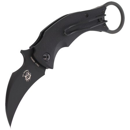 Nóż FOX Karambit Black Bird G10 Black, Black Idroglider by Bastinelli (FX-591)