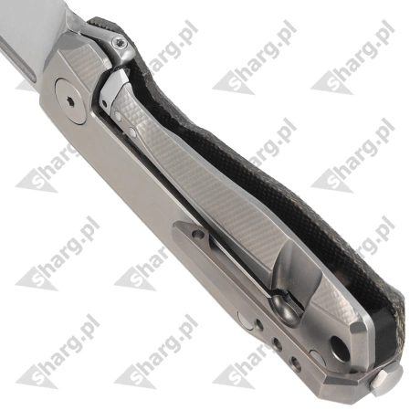 LionSteel Nano Knife Green Canvas Micarta, Satin MagnaCut (NA01 CVG)