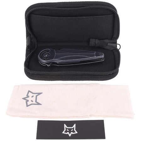 FOX Saturn, Black Aluminium, Black Stonewashed N690Co by Denis Simonutti knife (FX-551 ALB)