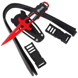 MAC Apnea 9 Diving Knife Carbon Fiber, Red PTFE W 1.4060 (APN09.CF)