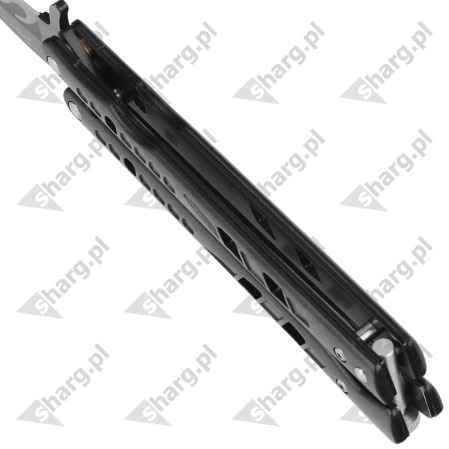 Nóż składany motylek Martinez Albainox Flamas Black Aluminium, Black 3Cr13Mov (02138)