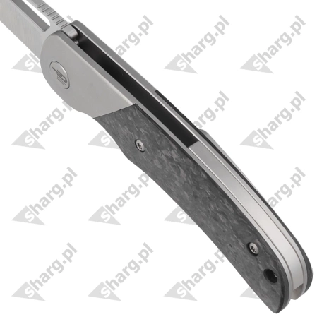 Nóż składany Bestech Syn Grey Titanium / Marble Carbon Fiber, Hand Rubbed Satin Elmax by Evolved EDC (BT2306A)