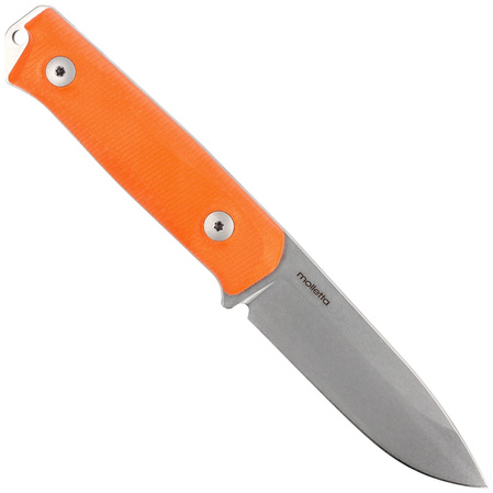 LionSteel Bushcraft Knife Orange G10, Stone Washed Sleipner by Molletta (B41 GOR)