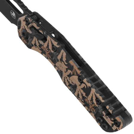 Microtech MSI S/E Ram-Lok Claw Burst Camo Tri-Grip Polymer, Black M390MK by Tony Marfione (210T-1PMCWC-Z4)