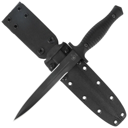 Spartan Blades George V14 Dagger D/E Black G10, Black PVD MagnaCut by Les George (SB27BKBKKYBK)