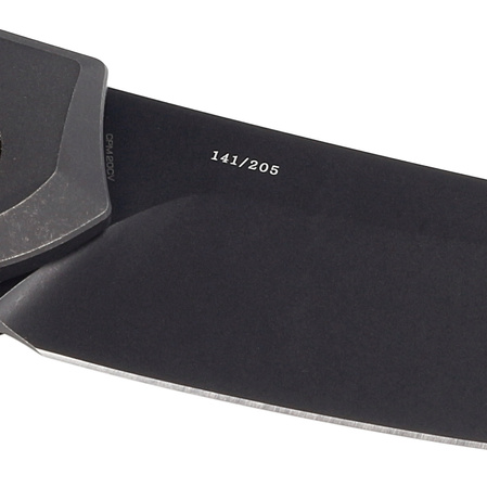 Nóż składany WE Knife Merata LE No 141/205 Black Titanium, Black Stonewashed CPM 20CV by Anton Tkachenko (WE22008A-1)