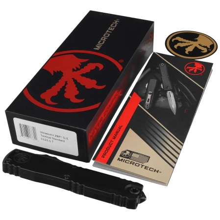 Microtech Ultratech Gen III ZBP S/E OTF Knife Black Aluminum, Tactical M390MK by Tony Marfione (1121-1T)