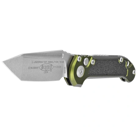 Microtech LUDT Gen III T/E Automatic Knife OD Green Aluminum, Stonewashed M390MK by Tony Marfione (1136-10OD)