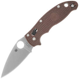 Spyderco Manix 2 Lightweight Sprint Run Knife Brown FRCP, Stonewashed CPM 15V by Eric Glesser (C101PBN15V2)
