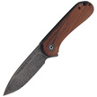 CIVIVI Knife Elementum Cuibourtia Wood, Black Damascus (C907DS-2)