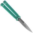 Nóż składany motylek Martinez Albainox Balisong Green Steel, Satin 3Cr13MoV (02228)