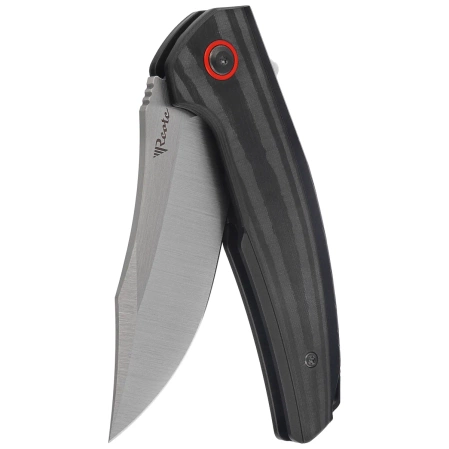Nóż składany Reate Jack Jr. Black Aluminium, Satin S30V (Jack Jr. BKAL SAT RDAL)