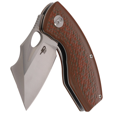 Bestech Lizard Green/Orange G10, Bead Blast/Satin D2 Knife (BG39B)