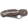Spyderco Para 3 Sprint Run Knife Brown G10, Satin CPM 15V by Sal and Eric Glesser (C223GPBN15V)