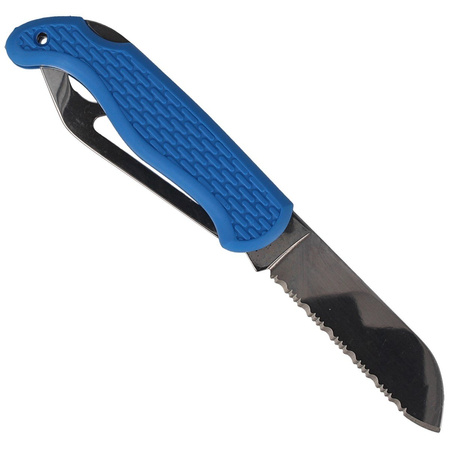 MAC Coltellerie Boat 2 Sailing Knife Blue PP/TPE, Satin W 1.4034 (MC BOT2.B)