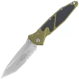 Microtech Socom Elite T/E-M Knife OD Green Aluminum, Stonewashed P/S M390 by Tony Marfione (161-11OD)