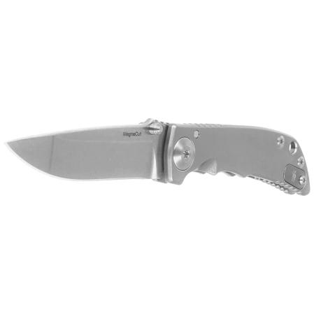 Spartan Blades Harsey Folder 3.25 Gray Titanium, Gray HW, Stonewashed MagnaCut by William W. Harsey (SF10SW)
