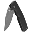 Demko Shark Cub Clip Point Knife Black GRN, Stonewashed AUS10A by Andrew Demko (SC-10A-GRNBLK-CP)