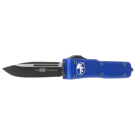 Microtech Ultratech S/E OTF Knife Navy Blue Aluminum, Black M390 by Tony Marfione (121-1NA)