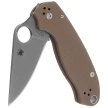 Spyderco Para 3 Sprint Run Knife Brown G10, Satin CPM 15V by Sal and Eric Glesser (C223GPBN15V)