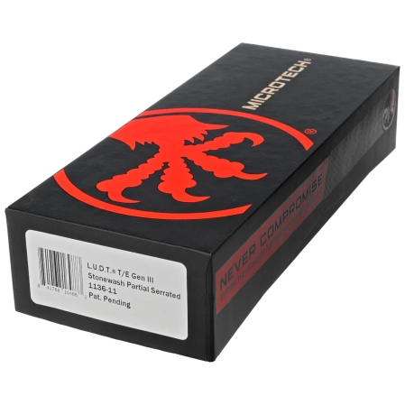 Nóż automatyczny Microtech LUDT Gen III T/E Black Aluminium, Stonewashed P/S M390MK by Tony Marfione (1136-11)