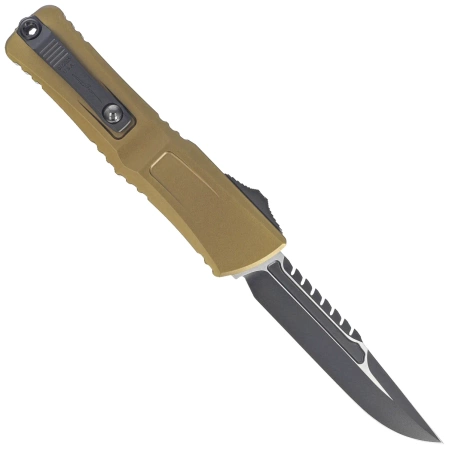 Microtech Combat Troodon Gen III Interceptor Signature OTF Knife OD Green Aluminum, Black M390MK by Tony Marfione (1217-1ODS)