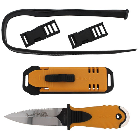 FOX Tekno Sub Stainless Steel Yellow diving knife (646/11)